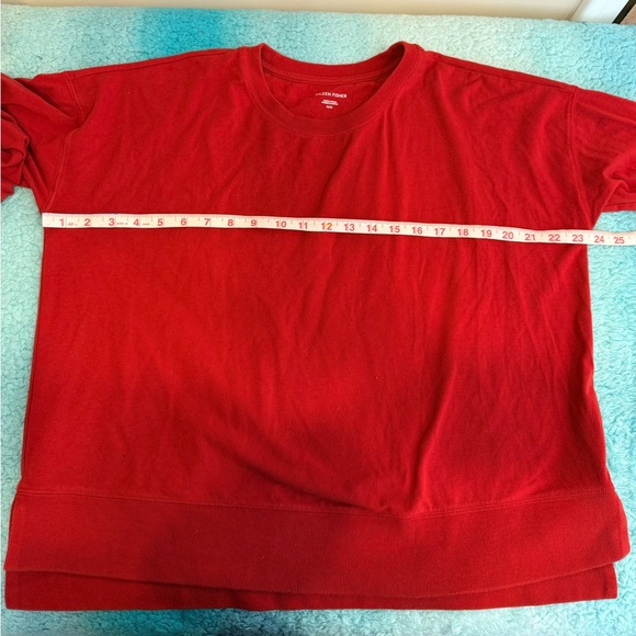 🔥Eileen Fisher Red Long Sleeve Sweatshirt🔥 - Picture 4 of 6
